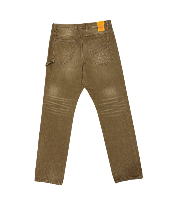 CAMEL EMBOSSED JEANS