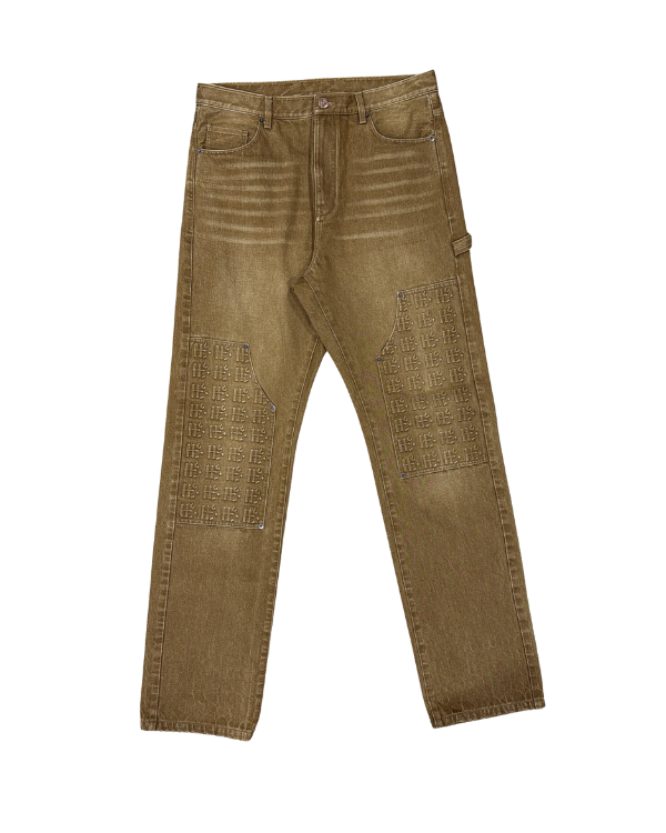 CAMEL EMBOSSED JEANS