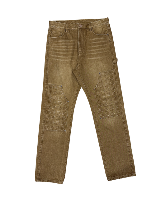 CAMEL EMBOSSED JEANS